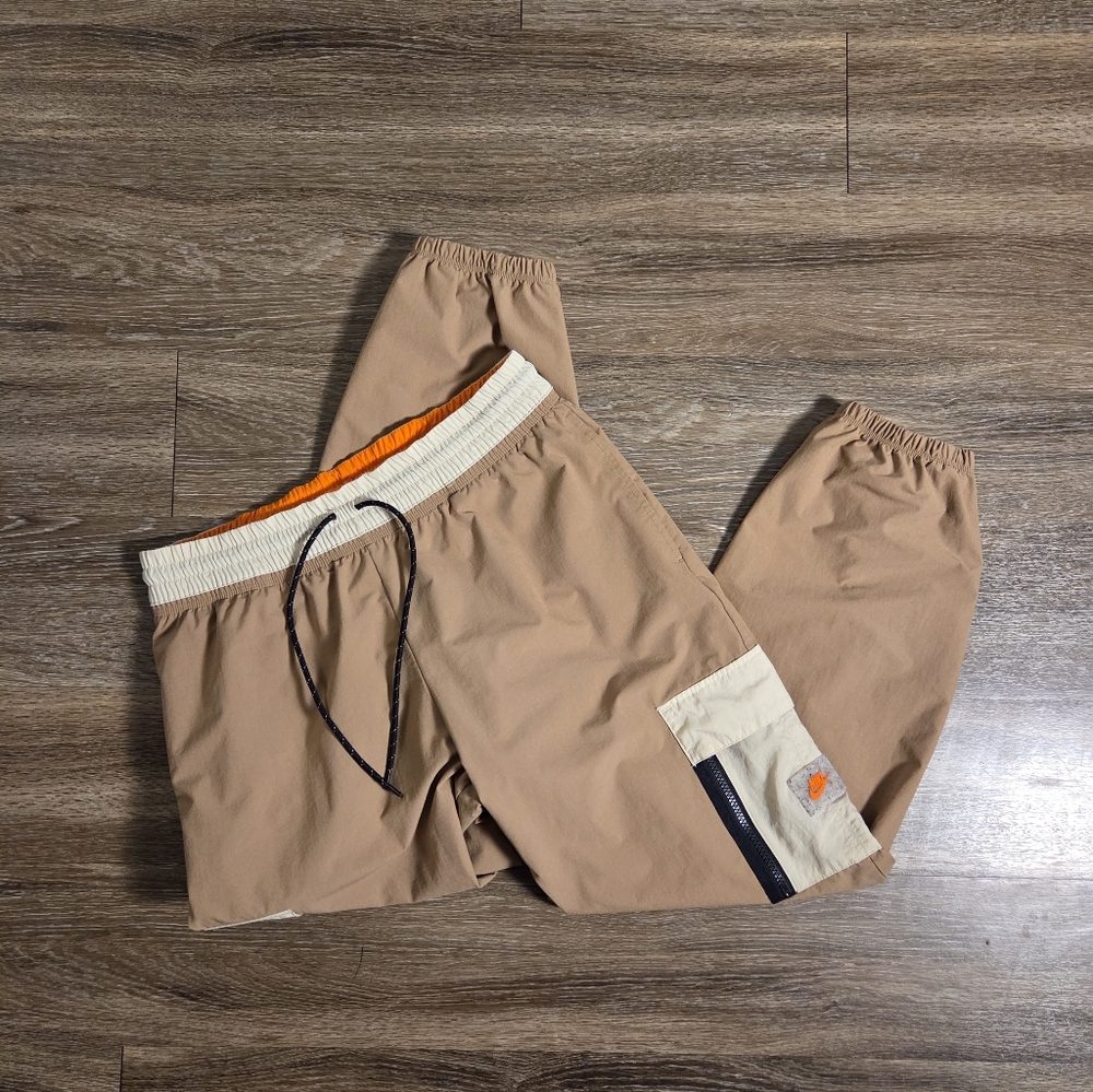 Nike Dri Fit Jogger Pants with Orange Accents Size Small